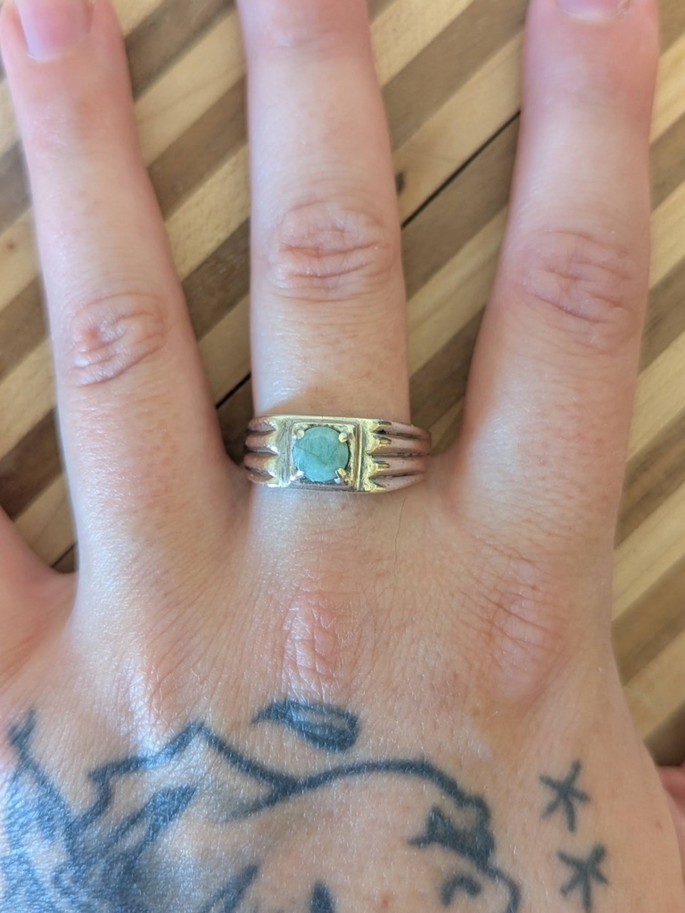Beautiful Sterling Silver and Amazonite Ring